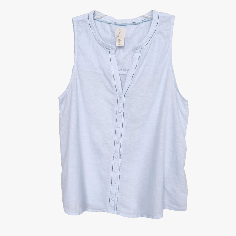 JOIE Blouse Linen Button up ~ Size L